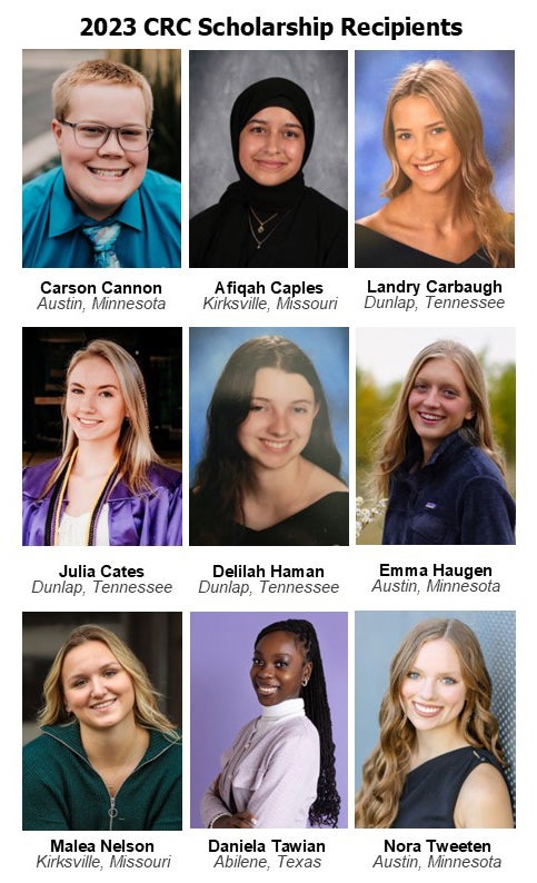 2023 CRC Scholarship Recipients