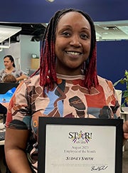 August 2023 Employee of the Month Sydney Smith